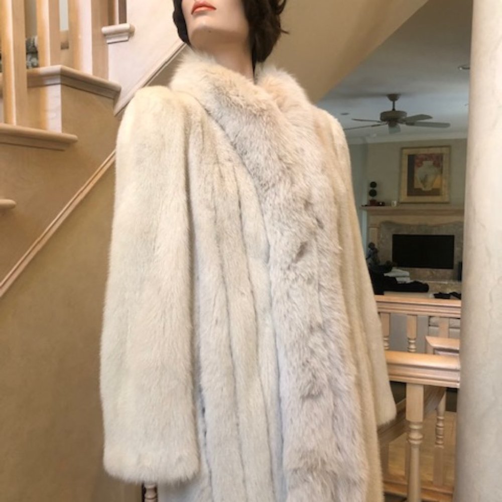 Mink coat with fur collar